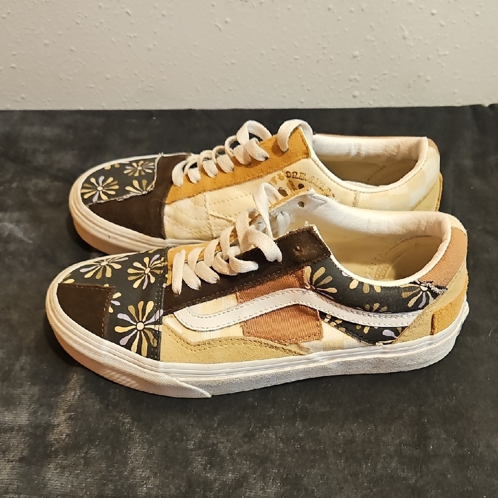Vans Divine Energy Old Skool Patchwork Sneakers Tennis Shoes Sz. Women 7.5 Men 6